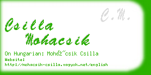 csilla mohacsik business card